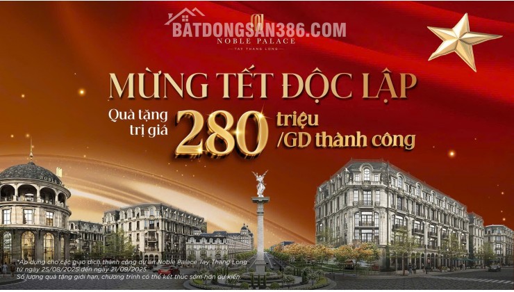 Shophouse Noble Palace – Đầu tư kinh doanh, an cư lâu dài, đường rộng 24M  đỗ xe thoải mái